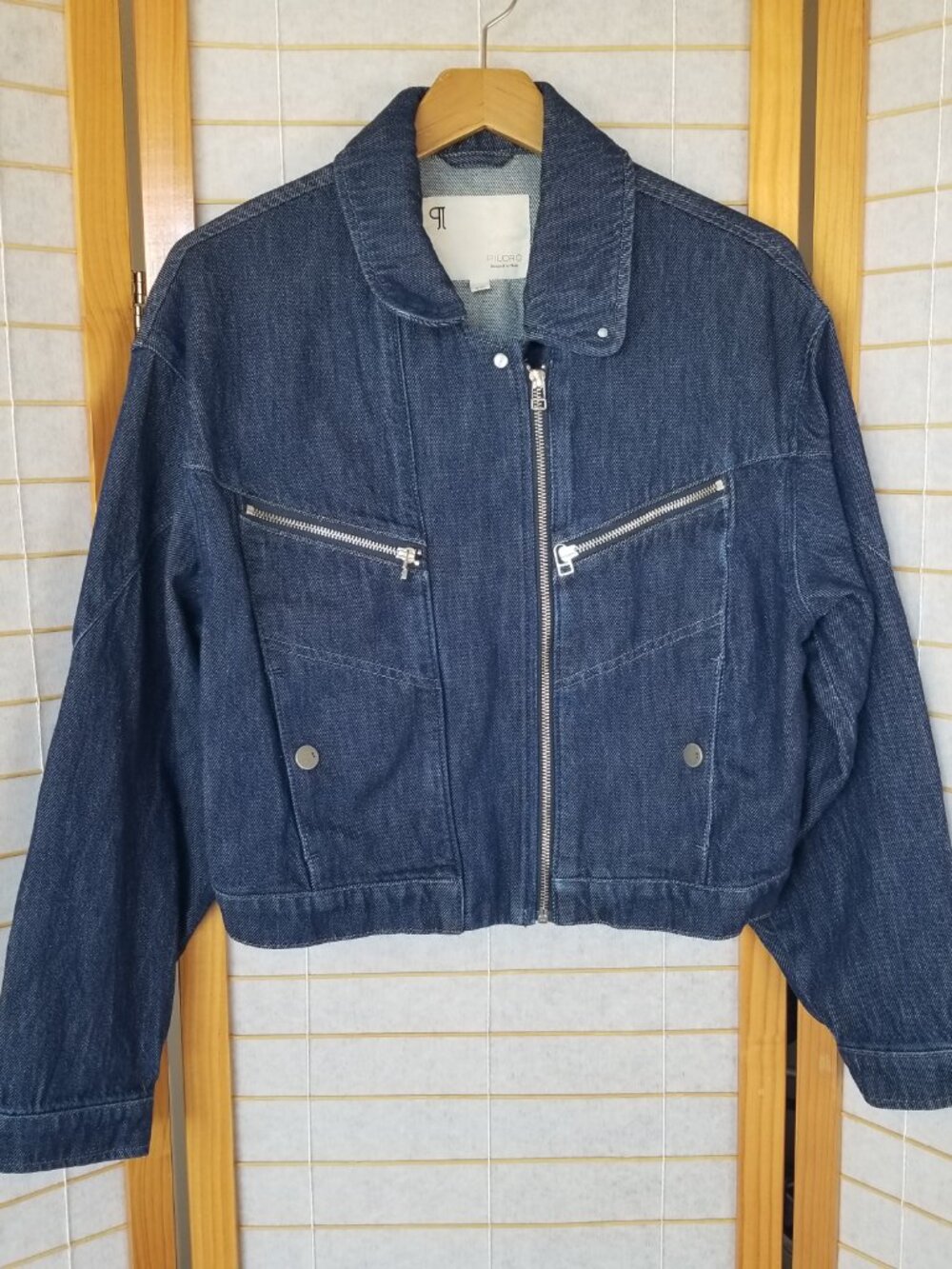 Anthropologie Pilcro Super-Soft Denim Moto Jacket Size Small